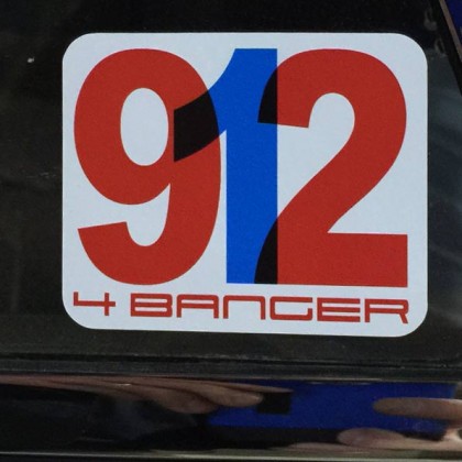 Porsche 912 4 Banger Sticker