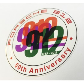 Porsche 912 50 Years Round Sticker