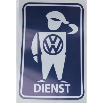 VW Dienst Service Guy Sticker